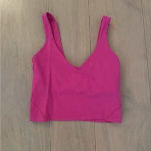 lululemon sonic pink align tank size 4